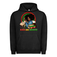 Pigment Black Bae black and educated Urban Hoodie - Zillion Design Studio