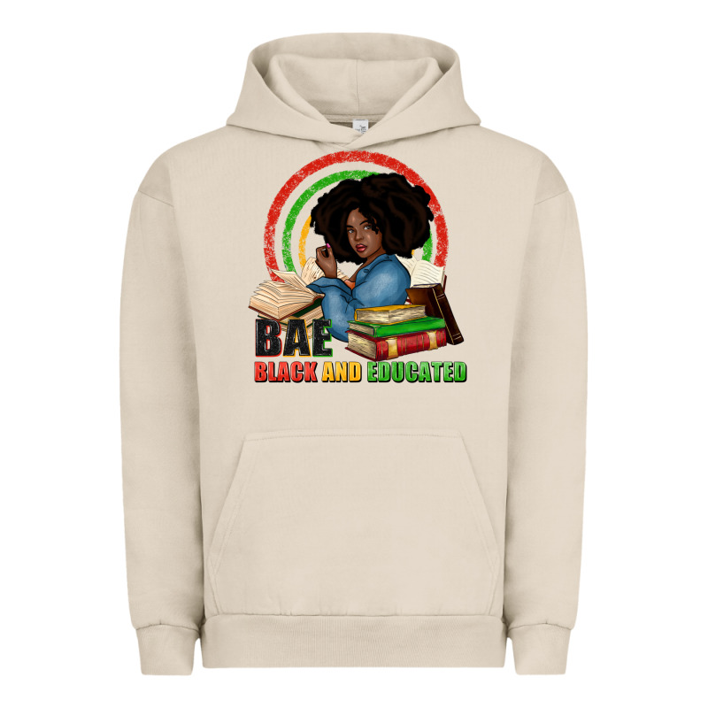 Bae Black And Educated Urban Hoodie by Zillion Design Studio | Teevron