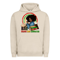 Pigment French Oak Bae black and educated Urban Hoodie - Zillion Design Studio