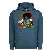 Pigment Midnight Navy Bae black and educated Urban Hoodie - Zillion Design Studio