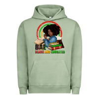 Pigment Oil Green Bae black and educated Urban Hoodie - Zillion Design Studio