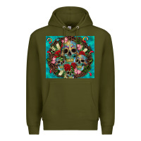 Army Green sugar skulls tumbler 3 Premium Hoodie - CTS Tumbler Store