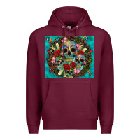 Burgundy sugar skulls tumbler 3 Premium Hoodie - CTS Tumbler Store