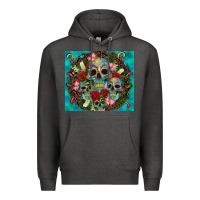 Charcoal Heather sugar skulls tumbler 3 Premium Hoodie - CTS Tumbler Store