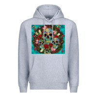 Heather Grey sugar skulls tumbler 3 Premium Hoodie - CTS Tumbler Store