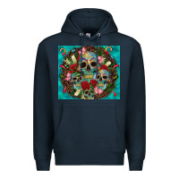 Navy sugar skulls tumbler 3 Premium Hoodie - CTS Tumbler Store