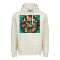 Oatmeal Heather sugar skulls tumbler 3 Premium Hoodie - CTS Tumbler Store