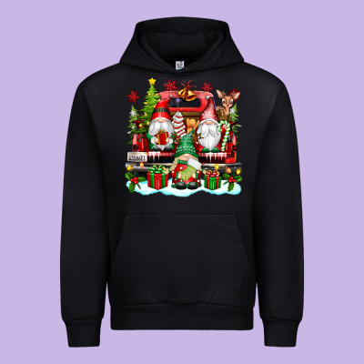 Christmas Gnome Truck Urban Hoodie Designed By Texasbilliewilder