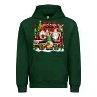 Forest Green christmas gnome truck Urban Hoodie - texasbilliewilder