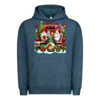 Pigment Midnight Navy christmas gnome truck Urban Hoodie - texasbilliewilder