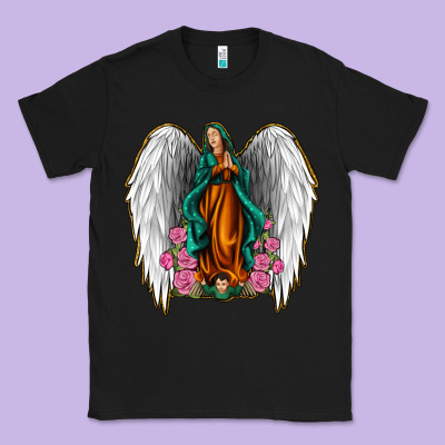 Angel Wing Lady Of Guadalupe Classic Tee Designed By Jasminsmagicworld