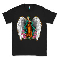 Black Angel Wing Lady of Guadalupe Classic Tee - Jasminsmagicworld