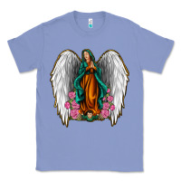 Colony Blue Angel Wing Lady of Guadalupe Classic Tee - Jasminsmagicworld