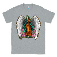 Heather Grey Angel Wing Lady of Guadalupe Classic Tee - Jasminsmagicworld