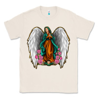 Natural Angel Wing Lady of Guadalupe Classic Tee - Jasminsmagicworld