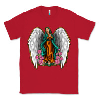 Red Angel Wing Lady of Guadalupe Classic Tee - Jasminsmagicworld
