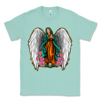 Seafoam Angel Wing Lady of Guadalupe Classic Tee - Jasminsmagicworld