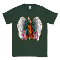 Sports Green Angel Wing Lady of Guadalupe Classic Tee - Jasminsmagicworld