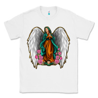White Angel Wing Lady of Guadalupe Classic Tee - Jasminsmagicworld