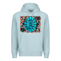 Blue Mist cowhide and serape gemstone background Premium Hoodie - RanaPortraitStore