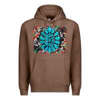 Chestnut cowhide and serape gemstone background Premium Hoodie - RanaPortraitStore