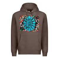 Coffee cowhide and serape gemstone background Premium Hoodie - RanaPortraitStore
