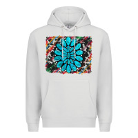 Dove Grey cowhide and serape gemstone background Premium Hoodie - RanaPortraitStore