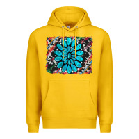 Lemon cowhide and serape gemstone background Premium Hoodie - RanaPortraitStore