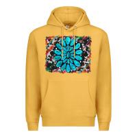 Mustard cowhide and serape gemstone background Premium Hoodie - RanaPortraitStore
