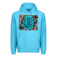 Ocean Blue cowhide and serape gemstone background Premium Hoodie - RanaPortraitStore