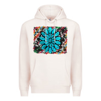 Pale Pink cowhide and serape gemstone background Premium Hoodie - RanaPortraitStore