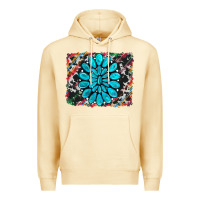 Pina Colada cowhide and serape gemstone background Premium Hoodie - RanaPortraitStore