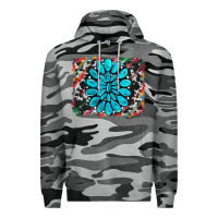 Slate Camo cowhide and serape gemstone background Premium Hoodie - RanaPortraitStore