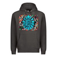 Smoke cowhide and serape gemstone background Premium Hoodie - RanaPortraitStore
