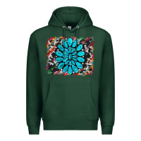 Sports Green cowhide and serape gemstone background Premium Hoodie - RanaPortraitStore
