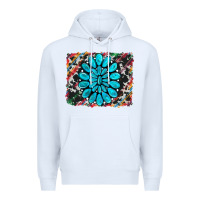 White cowhide and serape gemstone background Premium Hoodie - RanaPortraitStore