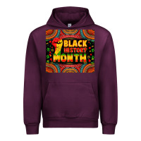 Mauve Wine Black History Month Urban Hoodie - Zillion Design Studio