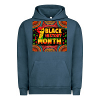 Pigment Midnight Navy Black History Month Urban Hoodie - Zillion Design Studio