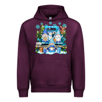 Mauve Wine snowman gnome truck Urban Hoodie - texasbilliewilder