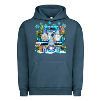 Pigment Midnight Navy snowman gnome truck Urban Hoodie - texasbilliewilder