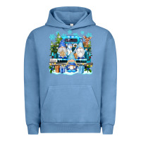 Pigment Pebble Blue snowman gnome truck Urban Hoodie - texasbilliewilder