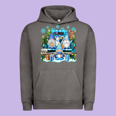 Snowman Gnome Truck Urban Hoodie Designed By Texasbilliewilder