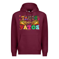 Burgundy tacos before vatos Premium Hoodie - CTS Tumbler Store