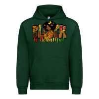 Forest Green Black is beautiful juneteenth Urban Hoodie - Zillion Design Studio