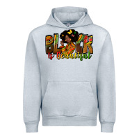 Heather Grey Black is beautiful juneteenth Urban Hoodie - Zillion Design Studio