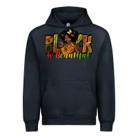 Navy Black is beautiful juneteenth Urban Hoodie - Zillion Design Studio