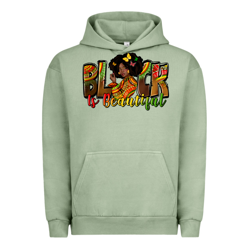 Black Is Beautiful Juneteenth Urban Hoodie by Zillion Design Studio | Teevron