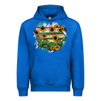 Cobalt Iowa State Map Urban Hoodie - RanaPortraitStore