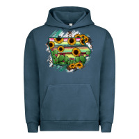 Pigment Midnight Navy Iowa State Map Urban Hoodie - RanaPortraitStore