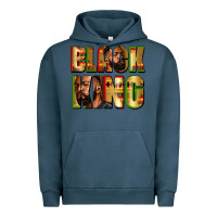 Pigment Midnight Navy Black king juneteenth Urban Hoodie - Zillion Design Studio
